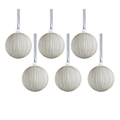 Product Image: Glittering Elegance Glass Ball Ornaments Set of 6