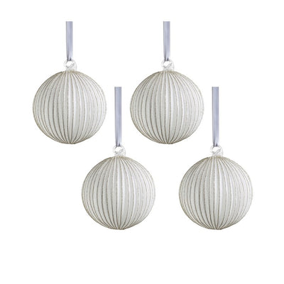 Product Image: Glittering Elegance 4.75" Glass Ball Ornaments Set of 4