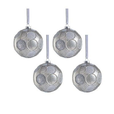 Product Image: Serenity Matte Frosted 4.75" Glass Ball Ornaments Set of 4