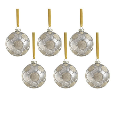 Product Image: Serenity Matte Frosted Glass Ball Ornaments Set of 6