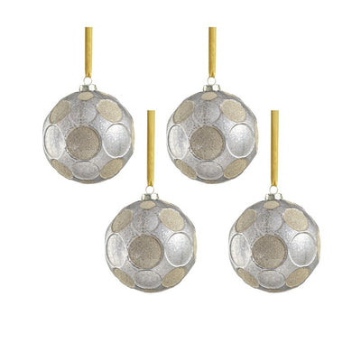 Product Image: Serenity Matte Frosted 4.75" Glass Ball Ornaments Set of 4