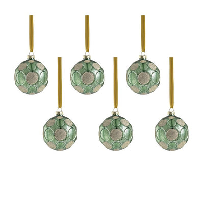 Product Image: Serenity Matte Frosted Glass Ball Ornaments Set of 6