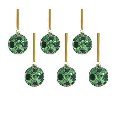 Product Image: Gleaming Serenity Glass Ball Ornaments Set of 6