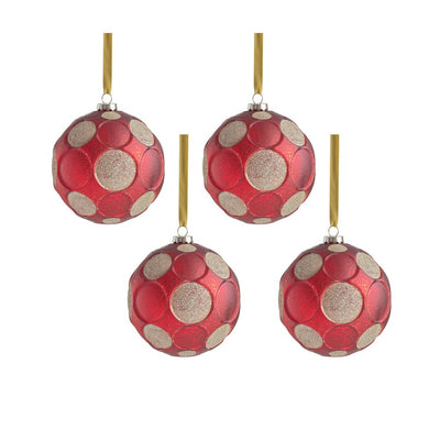 Product Image: Serenity Matte Frosted 4.75" Glass Ball Ornaments Set of 4