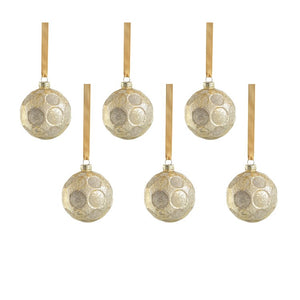 Serenity Matte Frosted Glass Ball Ornaments Set of 6