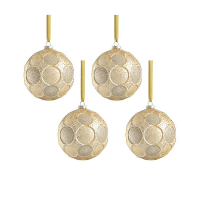 Product Image: Serenity Matte Frosted 4.75" Glass Ball Ornaments Set of 4