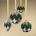 Messina Verde Glass Ornaments Set of 6