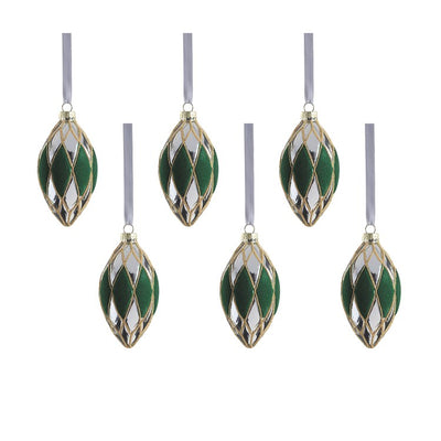 Product Image: Messina Verde Glass Ornaments Set of 6