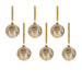 Trieste Metallic Chevron Glass Ball Ornaments Set of 6