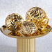 Trieste Metallic Chevron Glass Ball Ornaments Set of 6