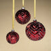 Trieste Metallic Chevron Glass Ball Ornaments Set of 6