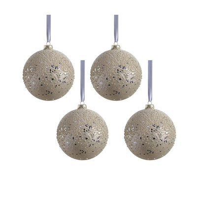 Product Image: Livia Beaded Glass 4.75" Ball Ornaments Set of 4