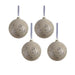 Livia Beaded Glass 4.75" Ball Ornaments Set of 4