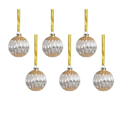 Product Image: Astral Harlequin Glass Ball Ornaments Set of 6