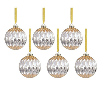 Product Image: Astral Harlequin Glass Ball Ornaments Set of 6