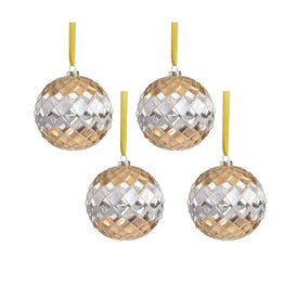 Astral Harlequin 4.75" Glass Ball Ornaments Set of 4