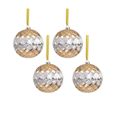 Product Image: Astral Harlequin 4.75" Glass Ball Ornaments Set of 4