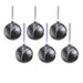 Patrin Glass Ball Ornaments with Leaf Pattern Set of 6