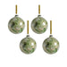 Luster Watercolor Effect 4.75" Glass Ball Ornaments Set of 4