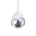 Luster Glass Ball Ornaments with Feather Design Set of 6