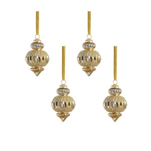 Cola Gleaming Ripple Hanging Ornaments Set of 4