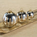 Lyam Goldleaf Mirrored Glass Ball Ornaments Set of 4