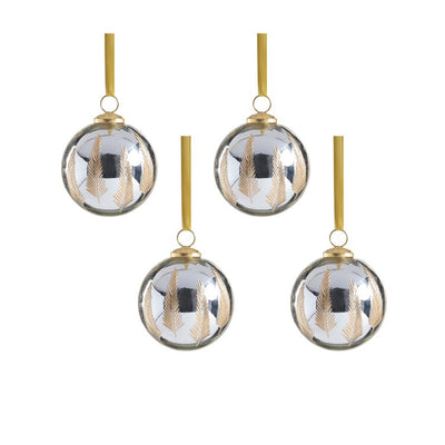 Product Image: Lyam Goldleaf Mirrored Glass Ball Ornaments Set of 4