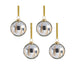 Lyam Goldleaf Mirrored Glass Ball Ornaments Set of 4