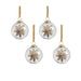 Ezio Golden Glimmer Glass Ball Ornaments Set of 4