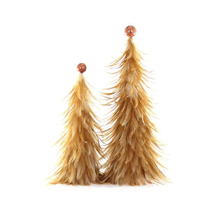 Feathered Trees Set of 2 - Straw