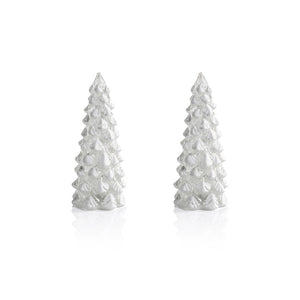 Mireille LED Snow Tabletop Trees Set of 2