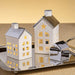 Lilou Two-Piece Set Porcelain LED House with Colored Roof