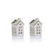 Lilou Two-Piece Set Porcelain LED House with Colored Roof