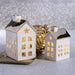 Lilou Two-Piece Set Porcelain LED House with Colored Roof