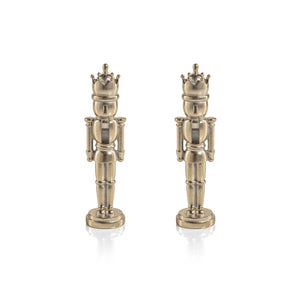 Hartwin Metallic Decorative Nutcracker Figurines Set of 2