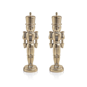 Hartwin Metallic Decorative Nutcracker Figurines Set of 2