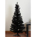4' Unlit Slim Black Tinsel Artificial Halloween Tree