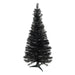4' Unlit Slim Black Tinsel Artificial Halloween Tree