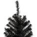 4' Unlit Holographic Black Slim Artificial Tinsel Halloween Tree