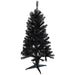 4' Unlit Holographic Black Slim Artificial Tinsel Halloween Tree