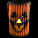 Three-Piece Black and Orange Metal Pumpkin Lantern Set Halloween Decoration