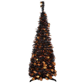 4' Pre-Lit Pop-Up Artificial Jack-O'-Lantern Halloween Tree with Orange Lights