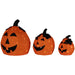 LED Lighted Jack-O'-Lantern Outdoor Halloween Decorations with Warm White Lights Set of 3