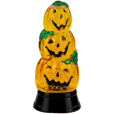 Product Image: 6.5" LED Lighted Stacked Jack-O'-Lanterns Halloween Snow Globe