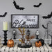 23.5" Rectangular Framed "Happy Halloween" Spider Web Wall Sign