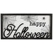 23.5" Rectangular Framed "Happy Halloween" Spider Web Wall Sign