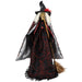 18" Victorian Style Witch with Broom Halloween Figure