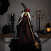 18" Victorian Style Witch with Broom Halloween Figure