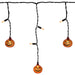 25-Count LED Lighted Pumpkin Halloween Curtain Icicle Lights with Orange Lights and 5.25' Black Wire