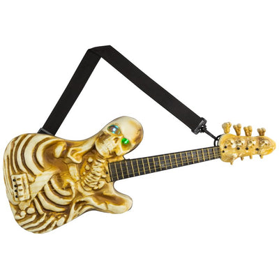 Product Image: 22.75" Lighted Rockin' Skeleton Guitar with Sound Halloween Decoration